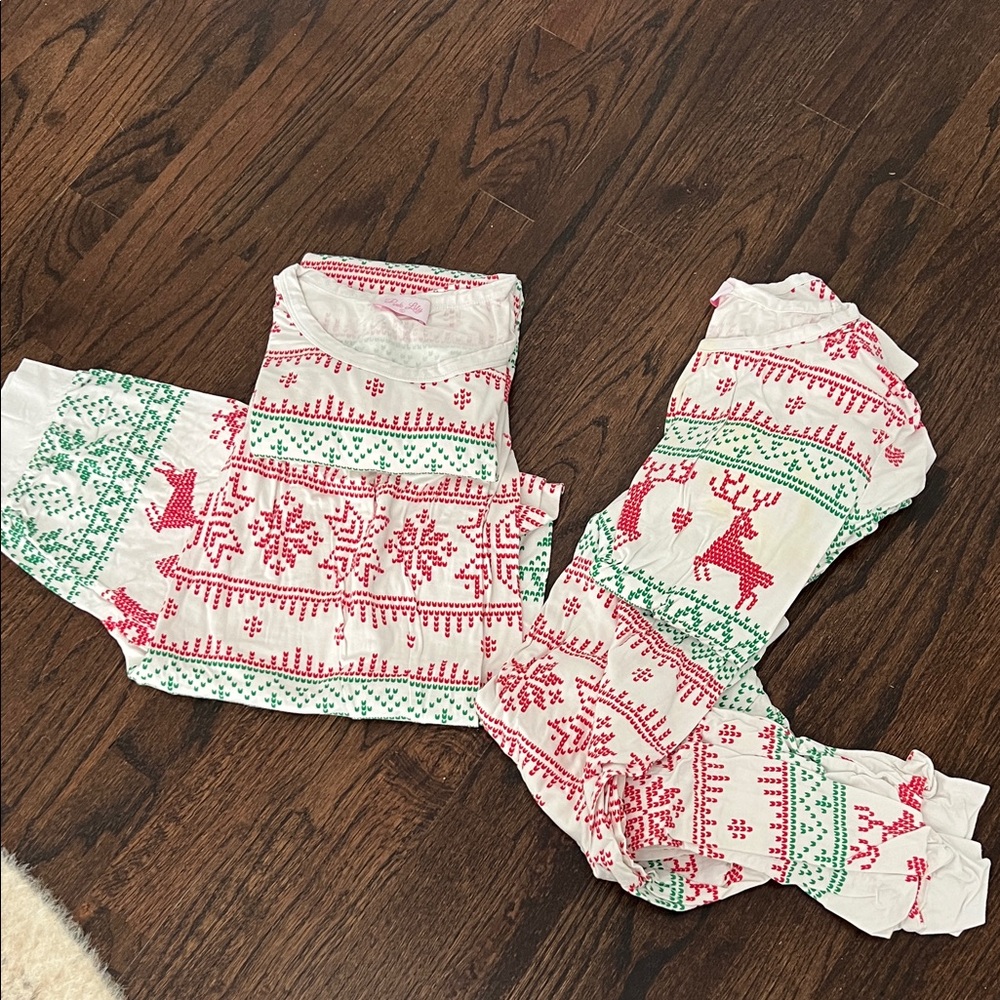 Festive Red and Green Holiday Pajama Set